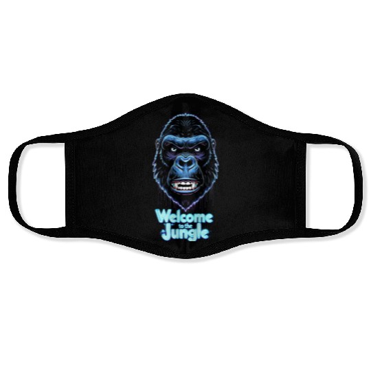 Neon Gorilla Welcome to the Jungle Face Masks