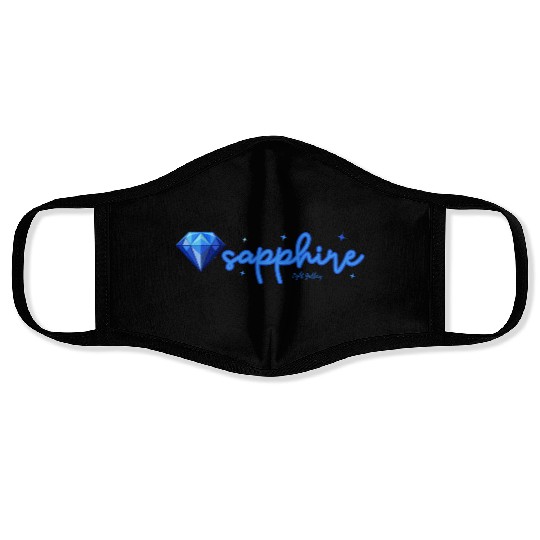 Sapphire gemstone jewel Face Masks