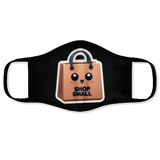 Shop Small Business Bag - Cartoon Face Masks