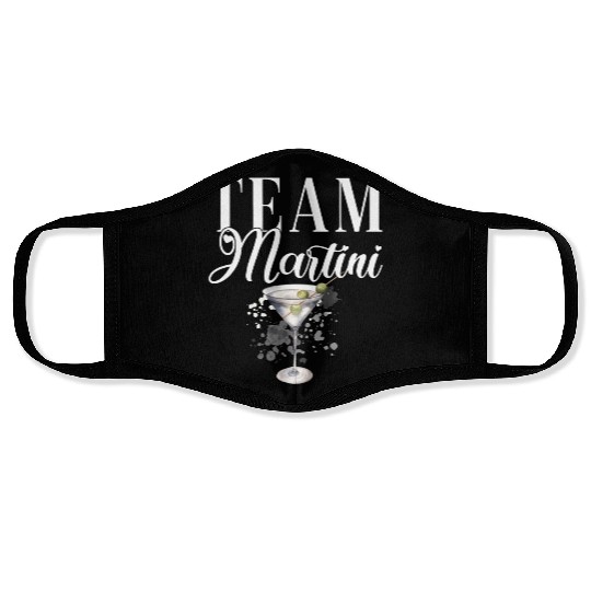 Team Martini Cocktail Bartender Face Masks