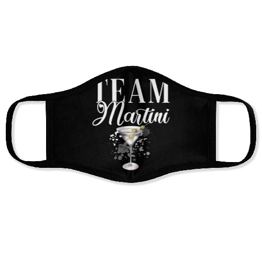 Team Martini Cocktail Bartender Face Masks