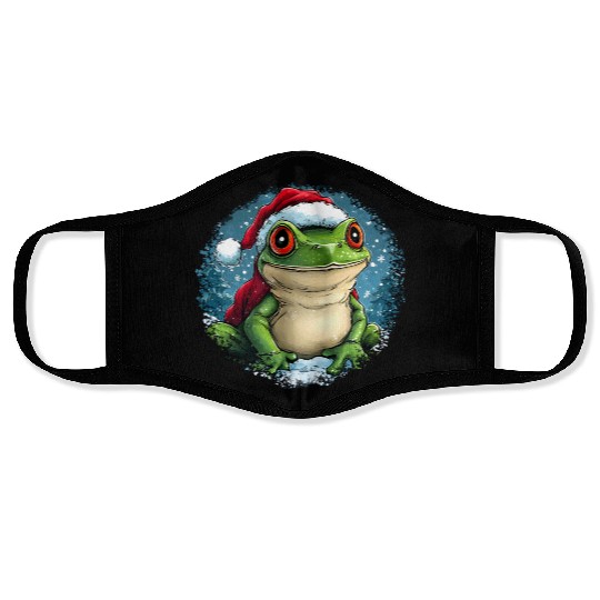 Frogs Christmas Face Masks