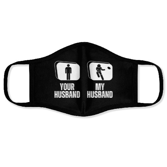 Rugby Player Your Husband My Husband Funny Wife Face Masks