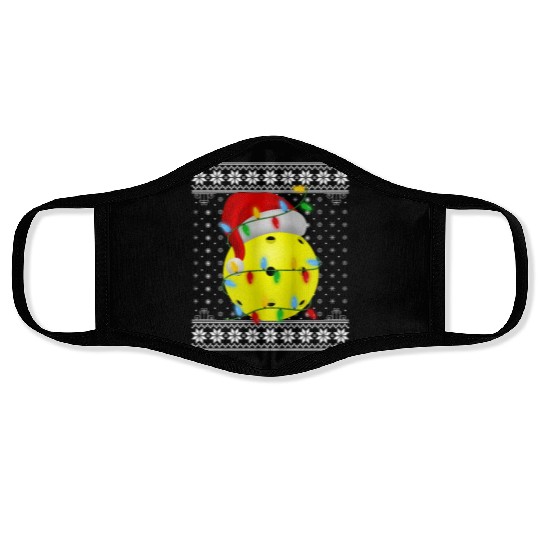 Pickleball Christmas Face Masks
