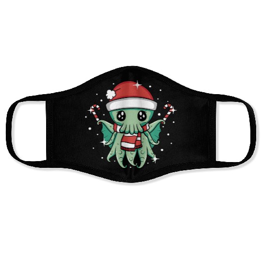 Christmas Cthulhu Face Masks