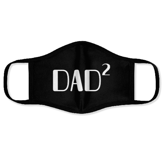 Dad Of Two Face Masks, Dad Squared, Gift For Dad Of