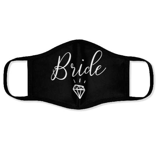 Bride Wedding Engagement Bachelorette Party Face Masks