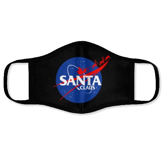 Santa claus funny parody nasa Face Masks