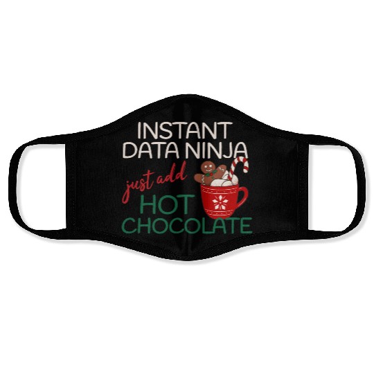 Data Ninja xmas hot Chocolate Christmas Face Masks