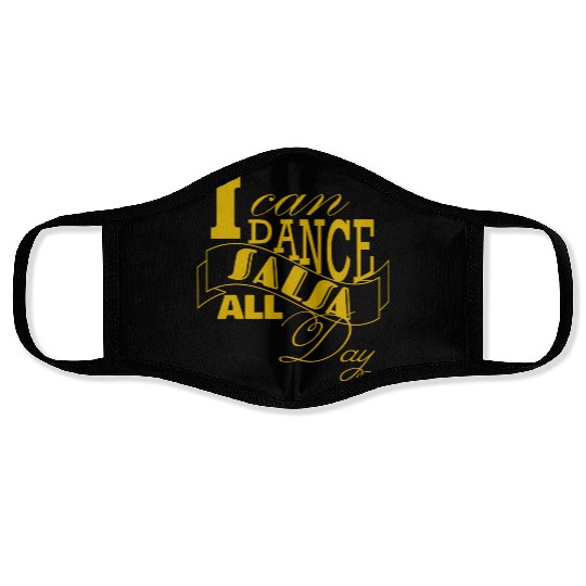 i can dance salsa all day Face Masks