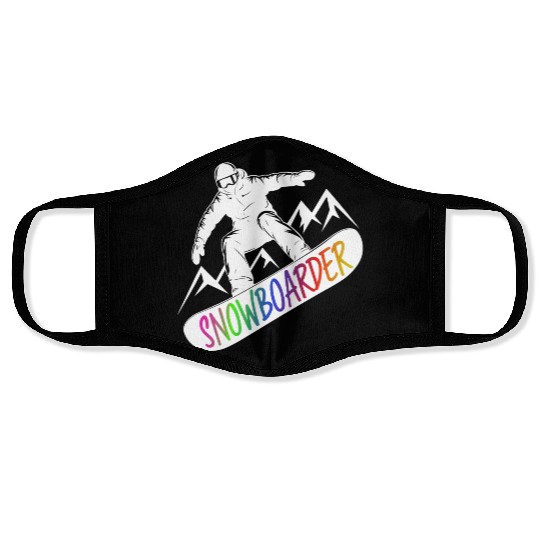 Snowboarder Snowboarding Snowboard Winter Sports Face Masks