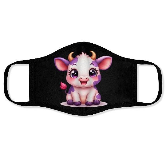 blueberry cow Gift unique Face Masks