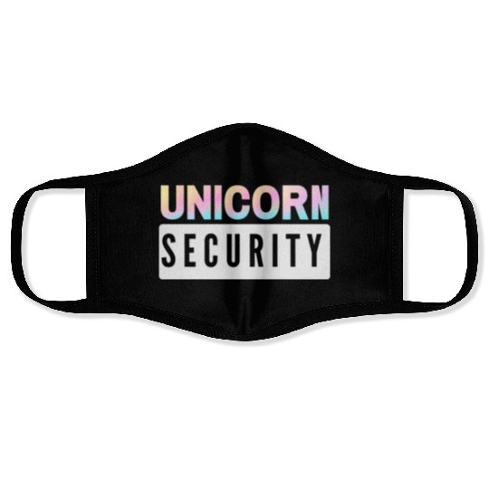 Unicorn Security - Mom Dad Daughter Adult Kids Face Masks