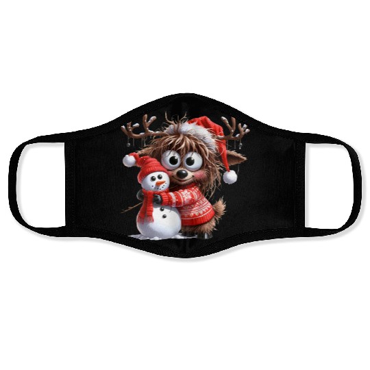 Christmas Merry Christmas For Gift Reindeer Face Masks