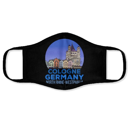 Great Saint Martin Church Cologne Germany Face Masks