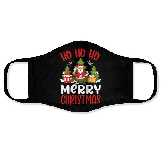 HOHOHO MERRY CHRISTMAS Face Masks