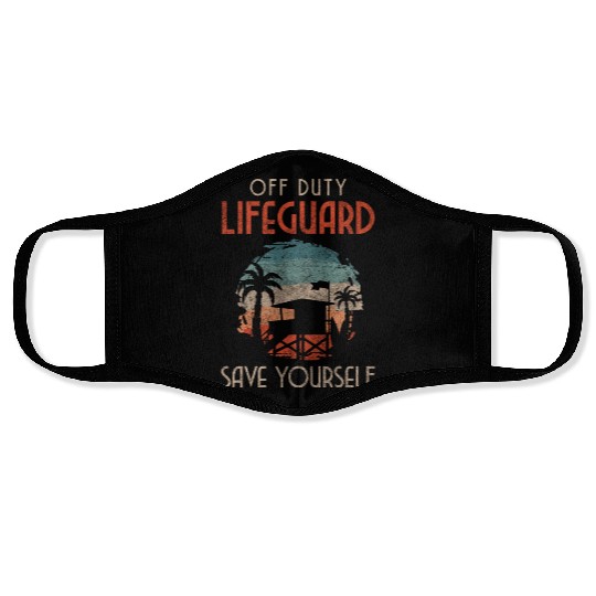 Lifeguard Edge Of The Pool Swimming Job Face Masks