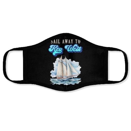 SAIL AWAY TO KEY-WEST Florida Keys Sunshine-State Face Masks