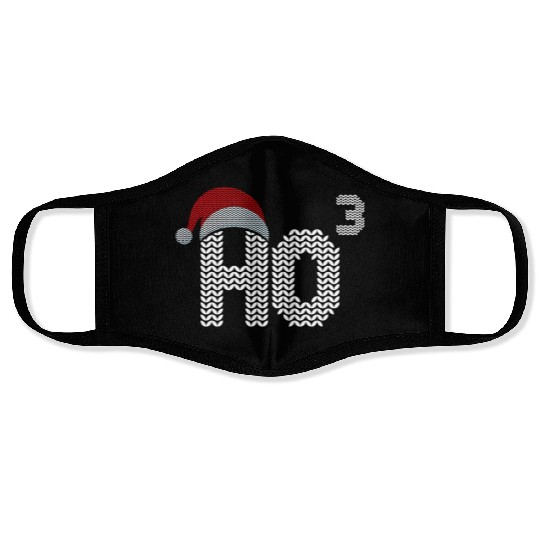 Ho Cubed Funny Christmas Math Teacher Ho Ho Ho Face Masks