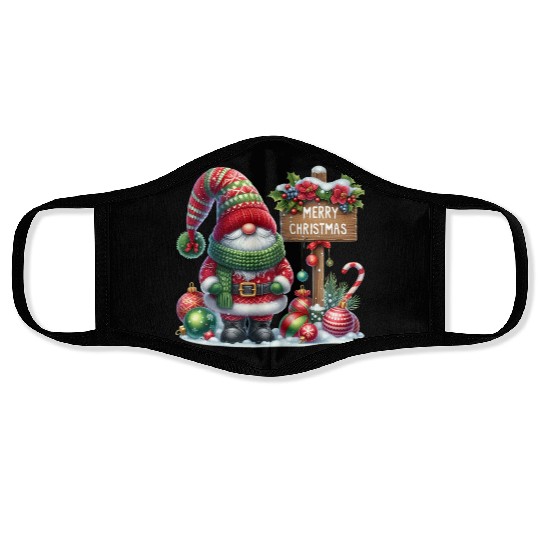 Gnome Christmas, Merry Christmas Face Masks