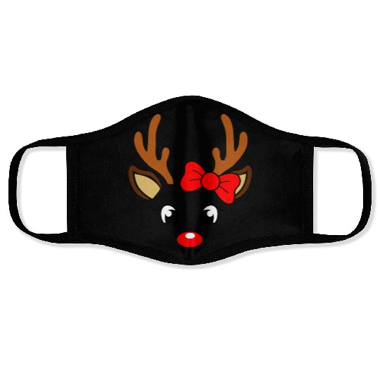 Reindeer Face Christmas, Merry Christmas Face Masks