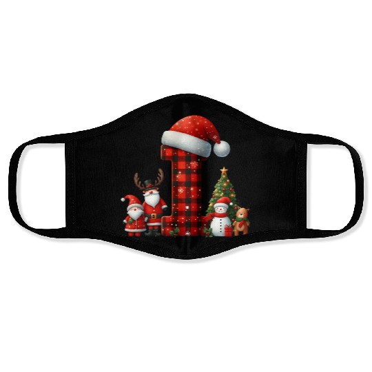 Merry Christmas, Christmas Retro Face Masks