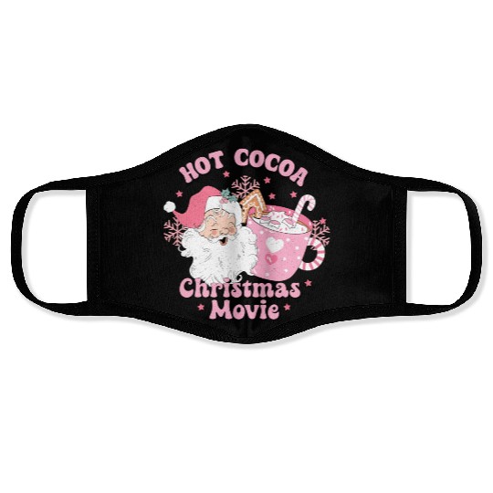 HOT COCOA CHRISTMAS MOVIE Face Masks