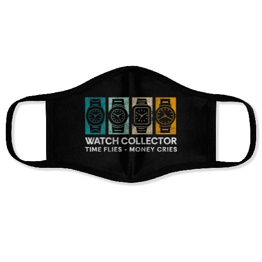 Watch Collector Watchmaker Time Old School Face Masks