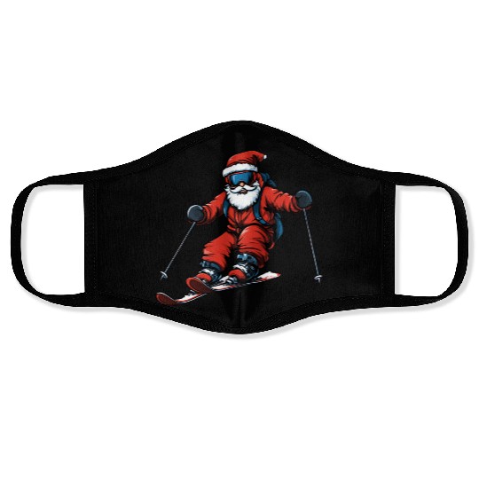 Skier Christmas Face Masks