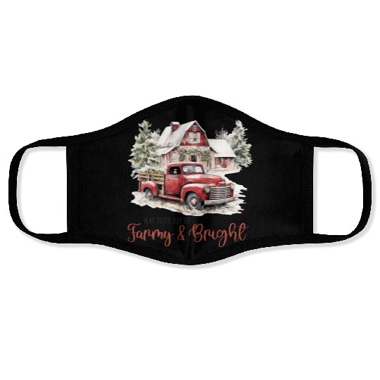 Christmas Farm, Merry Christmas Face Masks