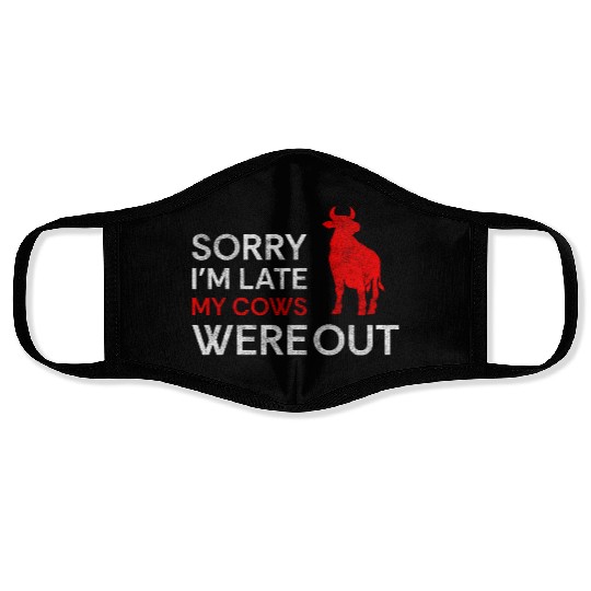 Cows Stable Sweet Grazing Animal Face Masks