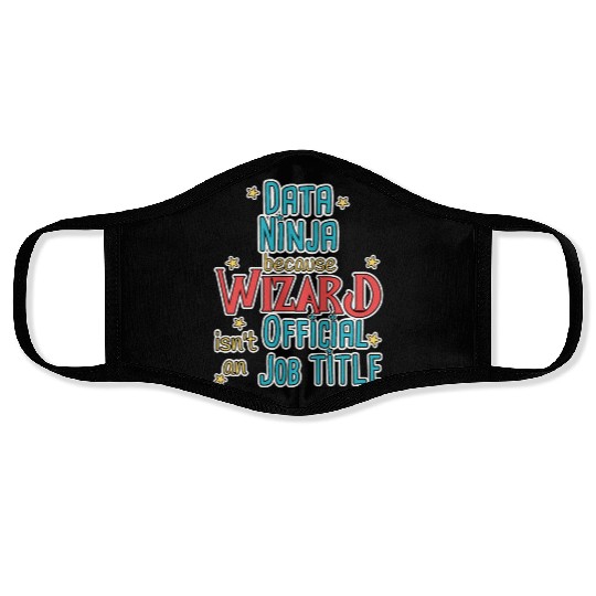 Data Ninja Wizard Data Science Face Masks