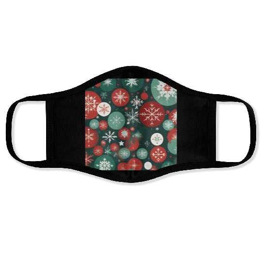 Winter Geometric Harmony Pattern 1 Face Masks