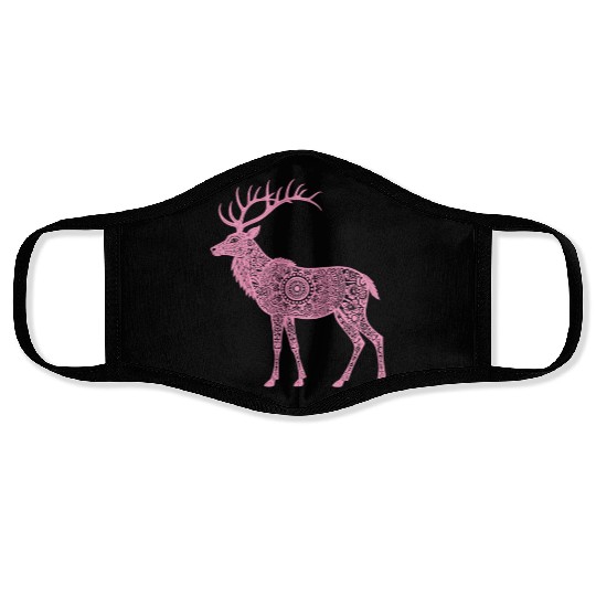 Mandala Hirsch Deer Mystical Madalas Face Masks