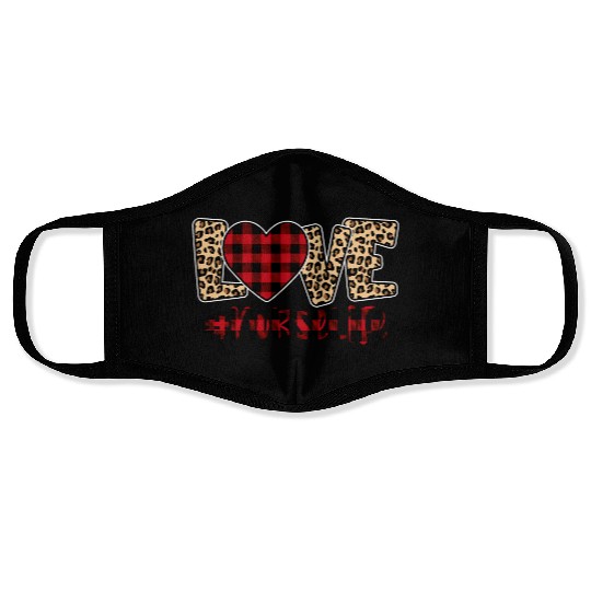 Valentine Retro, Happy Valentines Day Face Masks