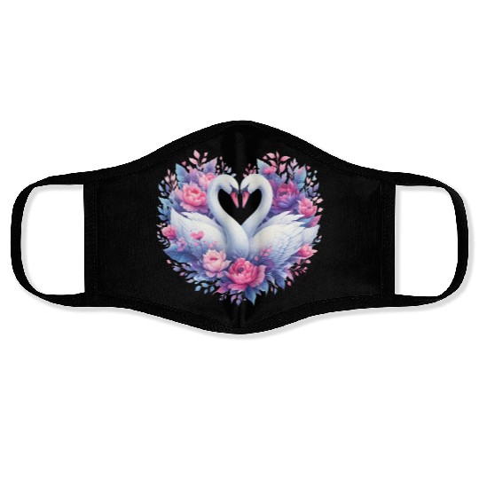 Black Gnomes Valentines Day Face Masks