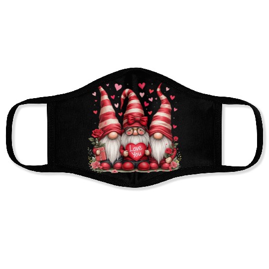 Gnomes Valentines Revelin, Valentine Retro Face Masks