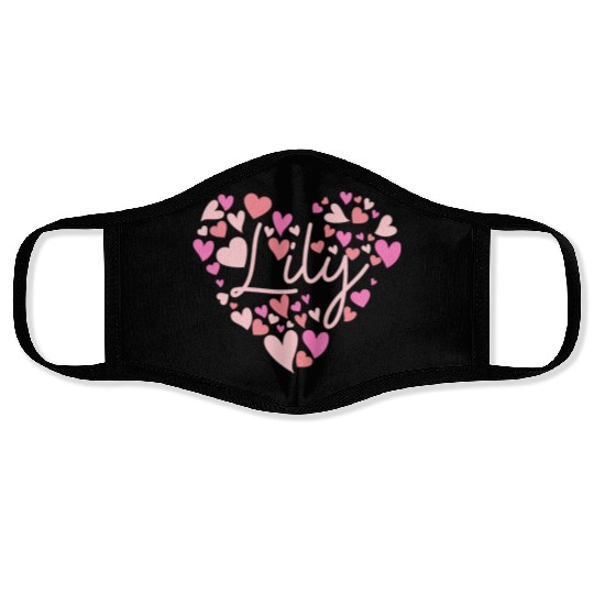I love Lily hearts in Green Face Masks