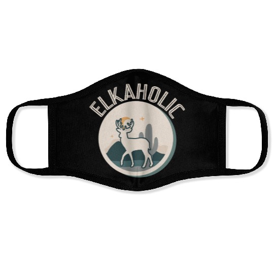 Elk Hunting Elkaholic Hunters Face Masks
