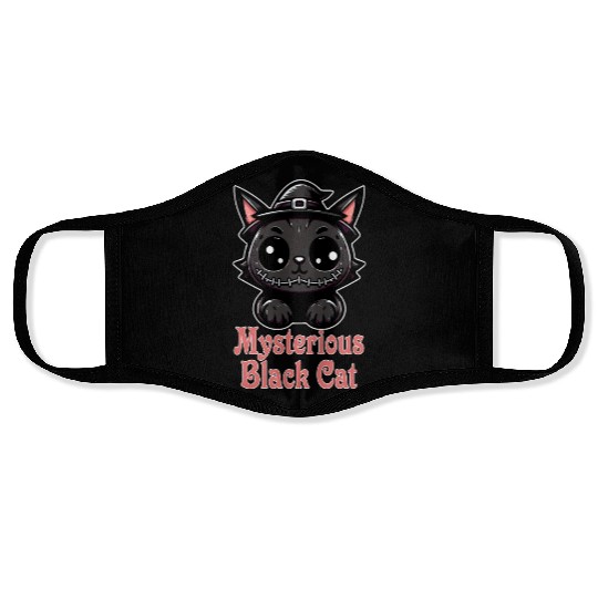 Black Cat Charm and Mystique Face Masks