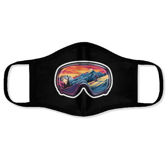 Skiing Winter fun Ski Goggles for a Skiers Face Masks