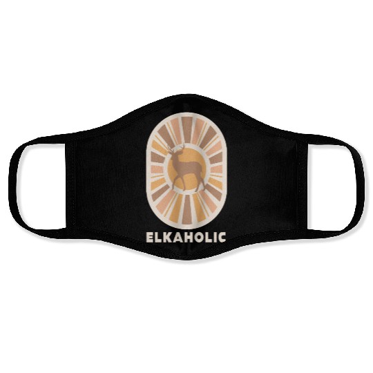 Elk Hunting Elkaholic Hunters Face Masks