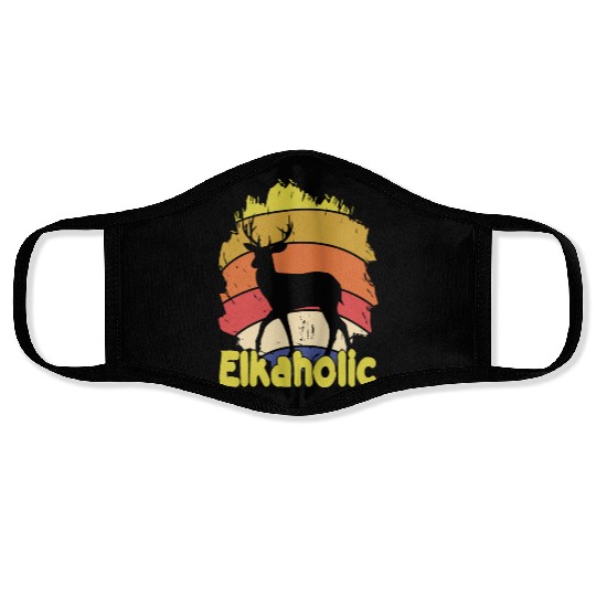 Elk Hunting Elkaholic Hunters Face Masks