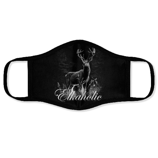 Elk Hunting Elkaholic Hunters Face Masks