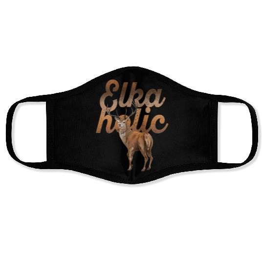 Elk Hunting Elkaholic Hunters Face Masks