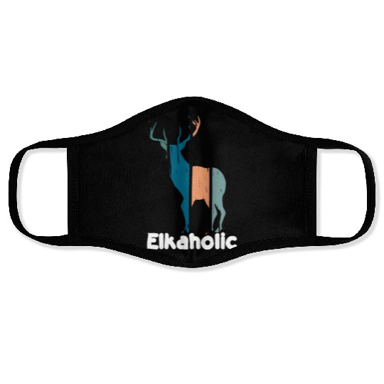 Elk Hunting Elkaholic Hunters Face Masks