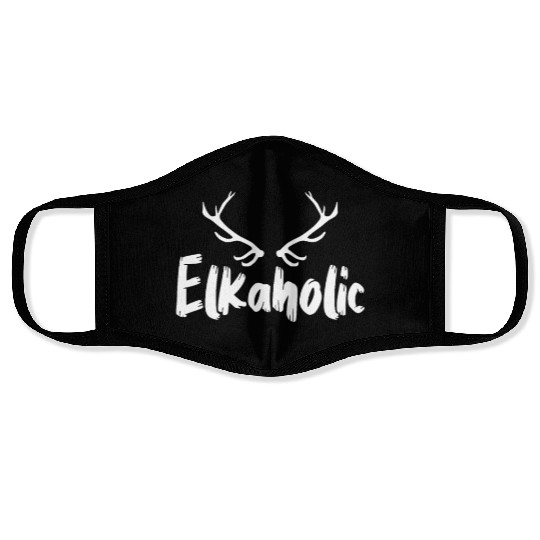 Elk Hunting Elkaholic Hunters Face Masks