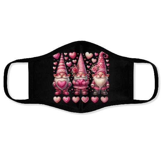 Valentines Gnomes Face Masks