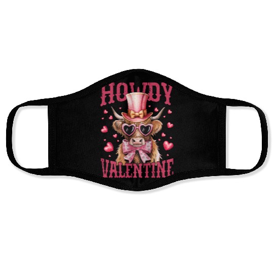 Howdy Valentine Face Masks