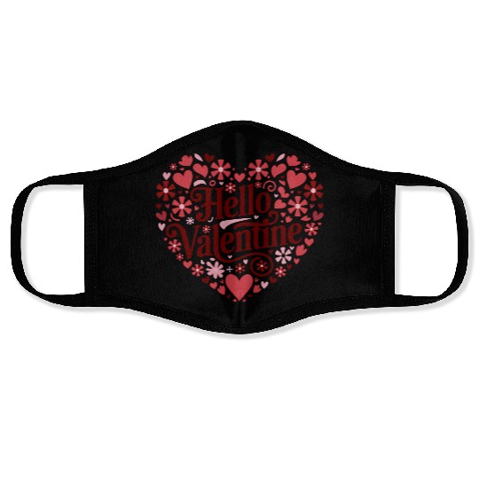 Hello Valentine Sublimation Face Masks